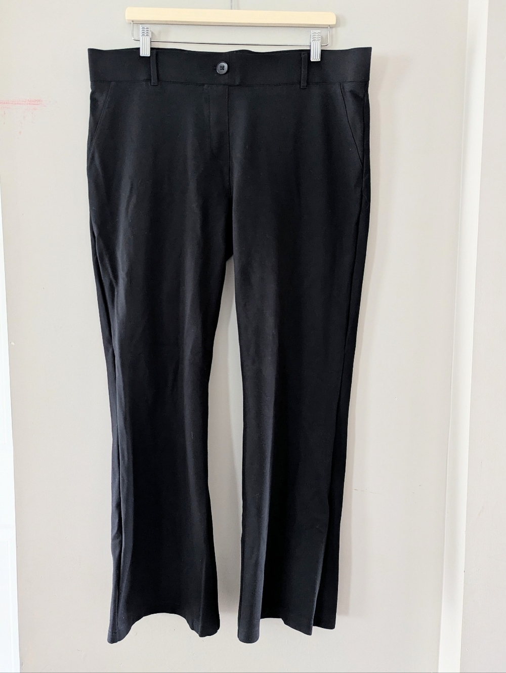 Betabrand Black Dress Pant Yoga Pants High Rise Bootcut Size 2X Workwear Office